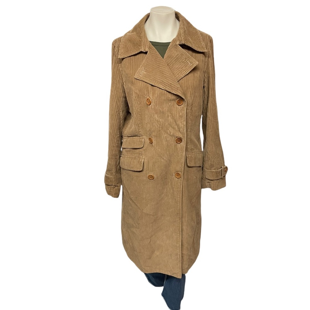 J.Crew Long Corduroy Double-Breasted Trench Coat Size L